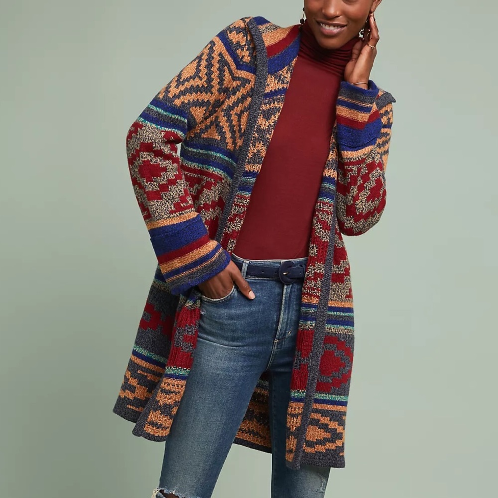 Spence Knits Sweater “Coatigan” Long Coat-Cardigan Womens Size L